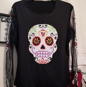 **SOLD** Sugar Skull Long Sleeve (L)